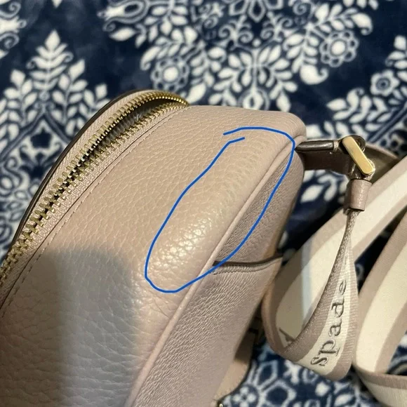 GREAT CONDITION Kate Spade Emma Sling Backpack in Cozy Grey - Pebbled Leather - Picture 14 of 17